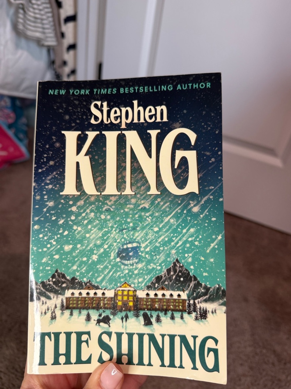 The Shining Paperback Back Cover — Blue & Cream Gradient